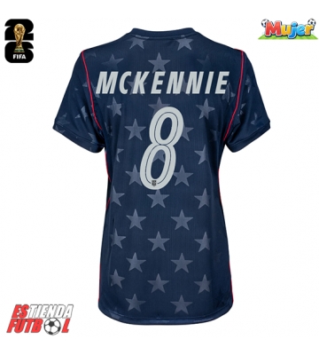 Estados Unidos Weston McKennie #8 Segunda Equipación Mujer Mundial 2026 Manga Corta